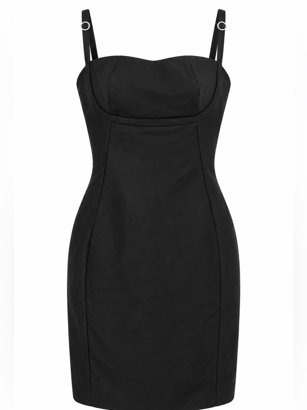 Versus Versace Black Rhinestone Strap Bodycon Mini Dress IT 24 / US 0
